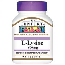 L-лизин, 600 мл, 90 таблеток от 21st Century