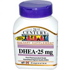 DHEA (дегидроэпиандростерон), 25 мг, 90 капсул от 21st Century