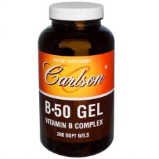Витамин В-50 (комплекс), 200  капсул от Carlson Labs