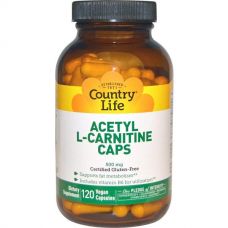 Ацетил L-карнитин, 500 мг, 120 капсул