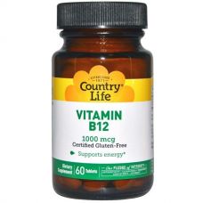 Витамин В12, 1000 мкг, 60 таблеток от Country Life