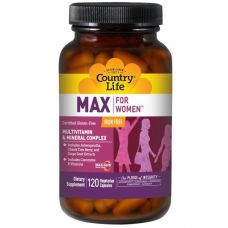 Мультивитамины для женщин Maxine, 120 капсул от Country Life