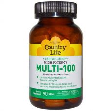 Мультивитамины-100, 90 таблеток от Country Life