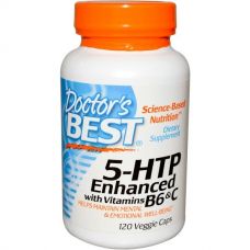 5-HTP, усиленный витаминами B6 и C, 120 капсул от Doctor's Best