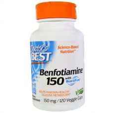 Бенфотиамин, Benfotiamine, 150 мг, 120 капсул от Doctor's Best