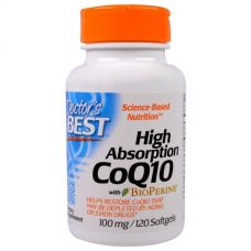 Коэнзим Q10 High Absorption с биоперином, 100 мг, 120 капсул