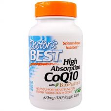 Коэнзим Q10 с BioPerine, 100 мг, 120 капсул от Doctor's Best