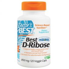 Д-рибоза (D-Ribose), 850 мг, 120 капсул от Doctor's Best