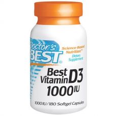 Витамин D3, 1000 МЕ, 180 капсул от Doctor's Best