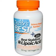 R-липоевая кислота (R-Lipoic), 100 мг, 180 капсул от Doctor's Best