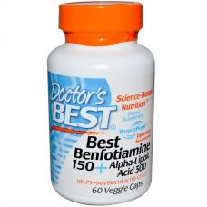 Benfotiamine 150 и альфа-липоевая кислота 300, 60 капсул от Doctor's Best