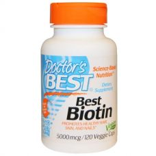 Биотин (Biotin), 5000 мкг, 120 капсул от Doctor's Best