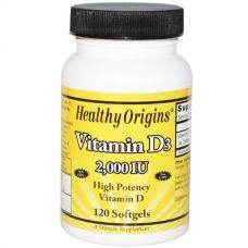 Витамин D3, 2000 МЕ, 120 таблеток от Healthy Origins