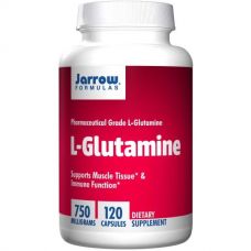 L-глутамин, 750 мг, 100 капсул от Jarrow Formulas