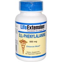DL-Фенилаланин, 500 мг, 100 капсул.