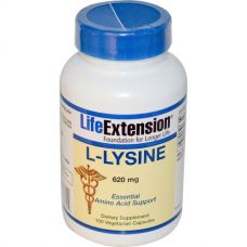 L-лизин, 620 мг, 100 капсул