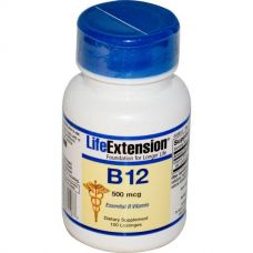 Витамин В12 (комплекс), 500 мкг, 100 капсул от Life Extension