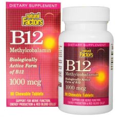 B12 метилокобаламин, 1000 мкг, 90 таблеток от Natural Factors