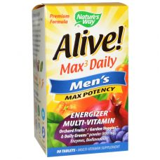 Витамины для мужчин Max3 Daily Alive!, 90 таблеток от Nature's Way