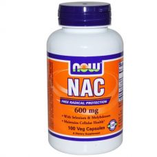 N-ацетинцистеин (ацетилцистеин), NAC,  600 мг, 100 капсул