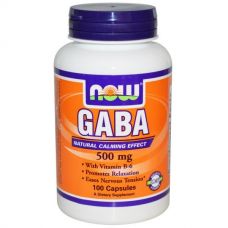 Гамма-аминомасляная кислота (GABA), 500 мг, 100 капсул