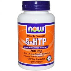 5-HTP, двойная сила, 200 мг, 120 капсул от Now Foods