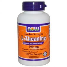 L-теанин, двойная сила, 200 мг, 120 капсул от Now Foods