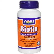 Биотин, 5000 мкг, 60 капсул