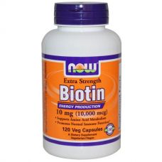 Биотин, 10 мг (10000 мкг), 120 капсул