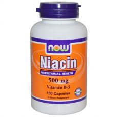 Ниацин, В3, 500 мг, 100 капсул
