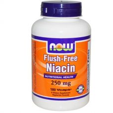 Витамин В3, Никотиновая кислота, 250 мг, 180 капсул от Now Foods