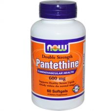 Пантетин, 600 мг, 60 капсул от Now Foods