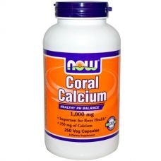 Коралловый кальций, 1000 мг, 250 капсул от Now Foods
