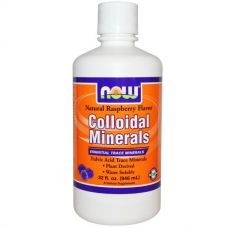 Коллоидные минералы, с вкусом малины, 946 мл от Now Foods