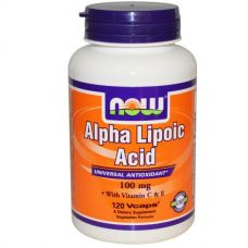 Альфа-липоевая кислота, 100 мг, 120 капсул