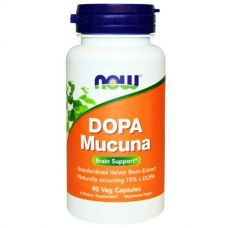 Мукуна Жгучая, Dopa Mucuna, 90 капсул от Now Foods