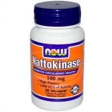 Наттокиназа, 100 мг, 60 капсул от Now Foods