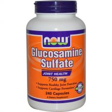 Глюкозамин сульфат, 750 мг, 240 капсул от Now Foods