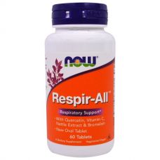 Иммунная смесь для горла Respir-All, 60 таблеток от Now Foods