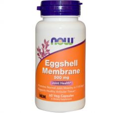Яичная скорлупа, Eggshell Membrane, 500 мг, 60 капсул от Now Foods
