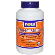Глюкоманнан, 575 мг, 180 капсул от Now Foods