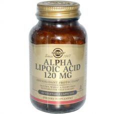 Альфа-липоевая кислота, 120 мг, 60 капсул от Solgar
