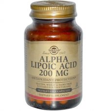 Альфа-липоевая кислота, 200 мг, 50 капсул от Solgar