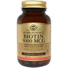 Биотин , 5000 мкг, 50 капсул от Solgar