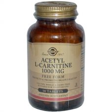 Ацетил L-карнитин, 1000 мг, 30 таблеток от Solgar