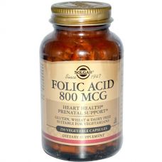Фолиевая кислота, Folic Acid, 800 мкг, 250 капсул от Solgar