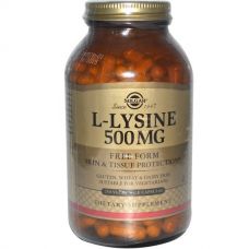 L-лизин, 500 мг, 250 капсул от Solgar