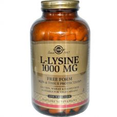 L-лизин, 1000 мг, 250 таблеток от Solgar