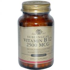 Сублингвальный витамин В12, 2500 мкг, 120 наггетсов от Solgar