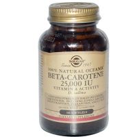 Бета-каротин (Beta-Carotene), 25000 МЕ, 90 таблеток